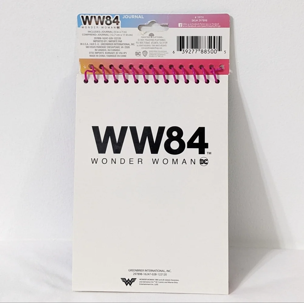 NWT WW84 Wonder Woman Spiral Journal Notepad